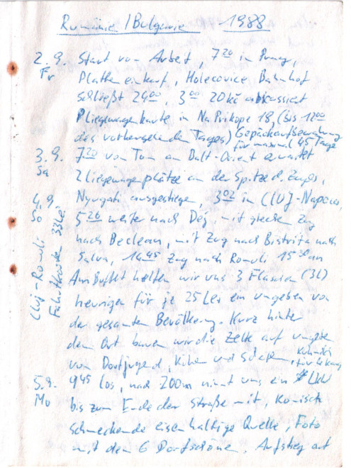 Tagebuchseite