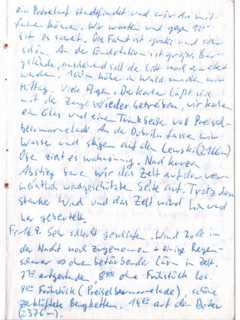 Tagebuchseite