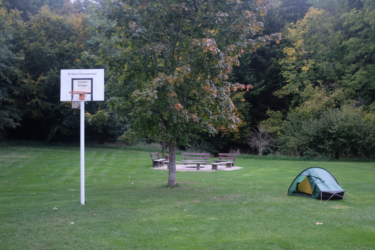 Zelt auf Campingplatz