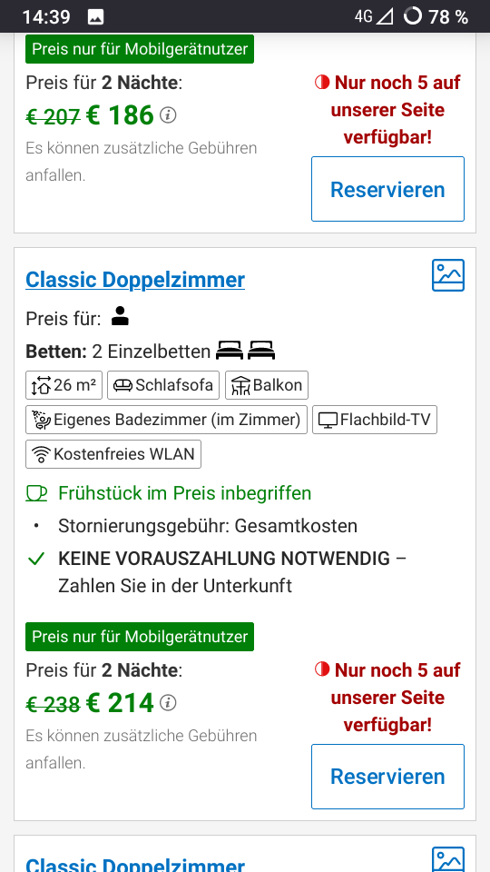 Hotelbuchung