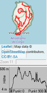 Karte Corvo