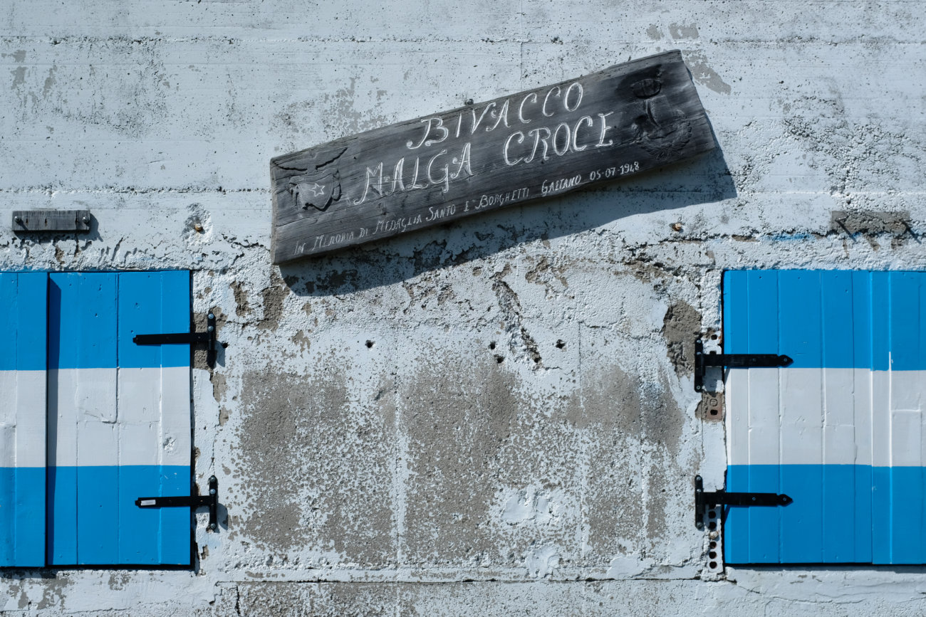 Malga Croce Schild