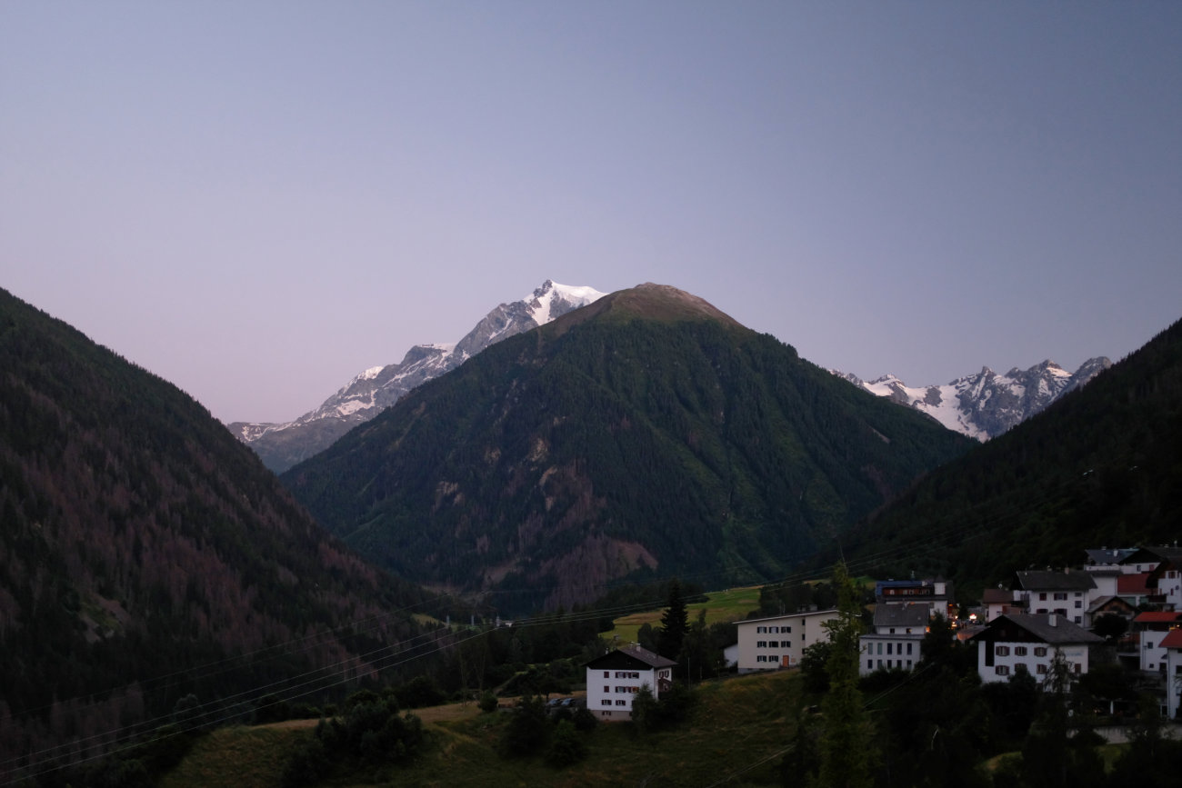 Aussicht vom Hotel Sonne, Stilfs Dorf