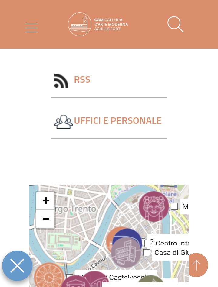 Webseite des Museums Verona