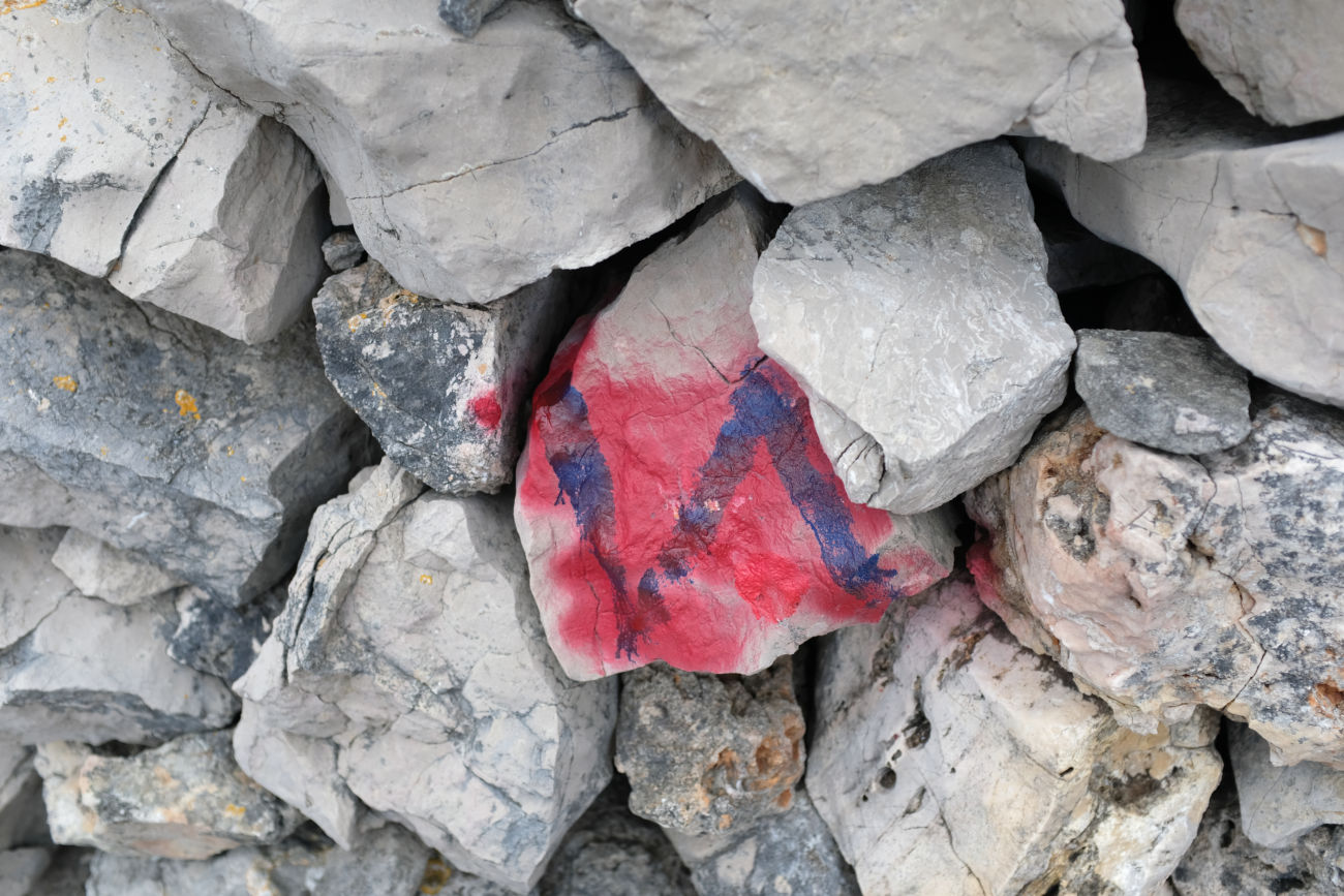 übermalte Markierung