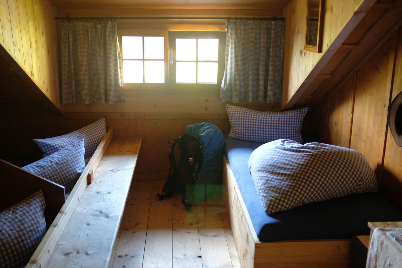 Zimmer auf der Geraer H&uuml;tte