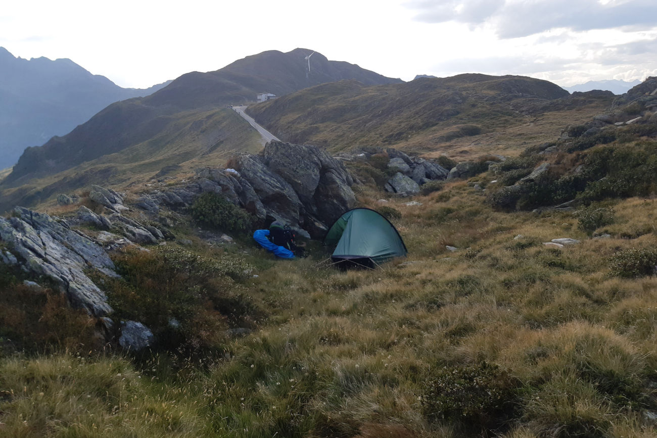 Zelt am Penser Joch