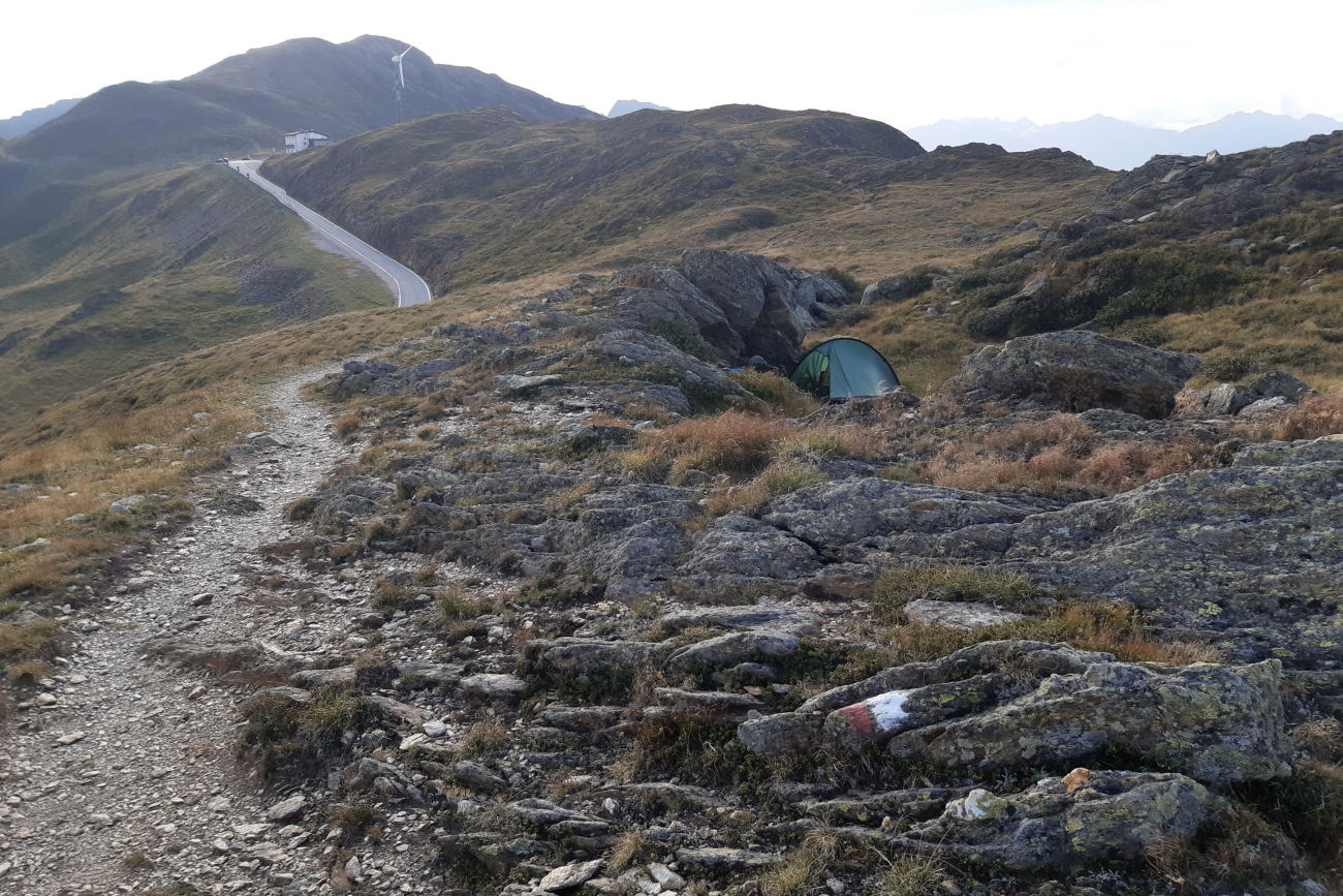 Zelt am Penser Joch