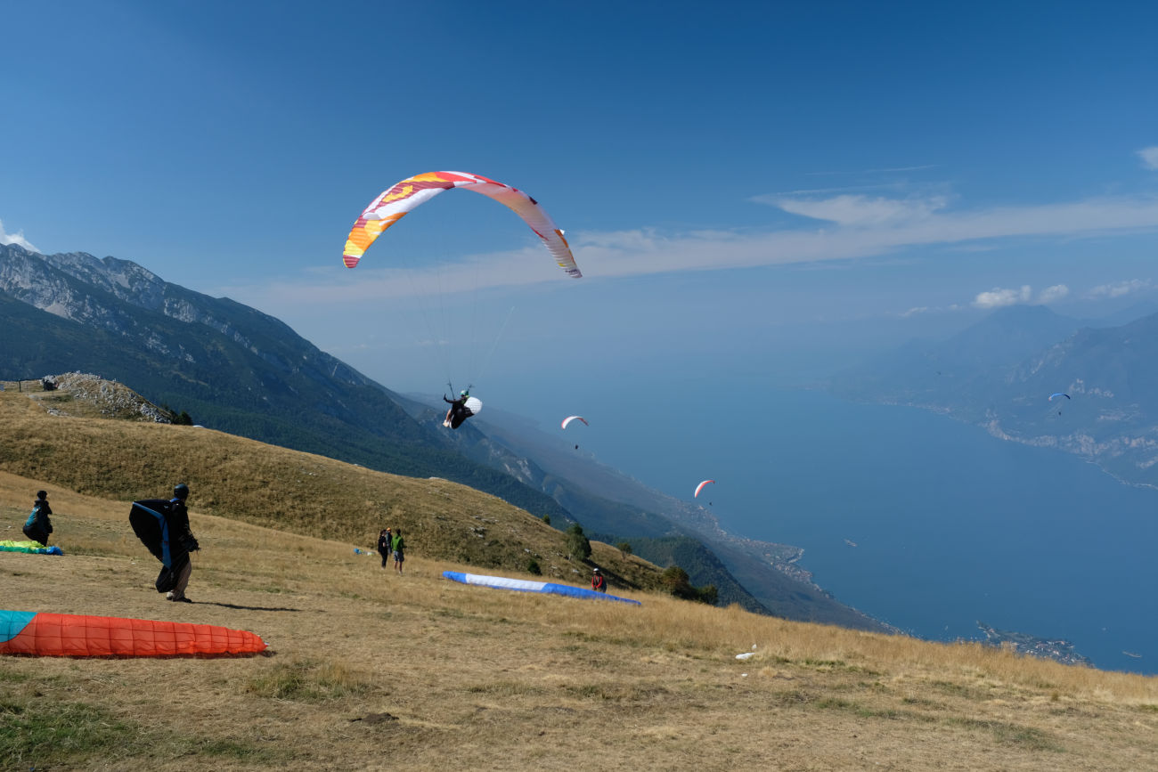 Gleitschirmflieger Start